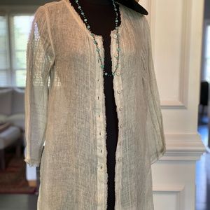 NWT EILEEN FISHER Linen Gauze Tunic Top